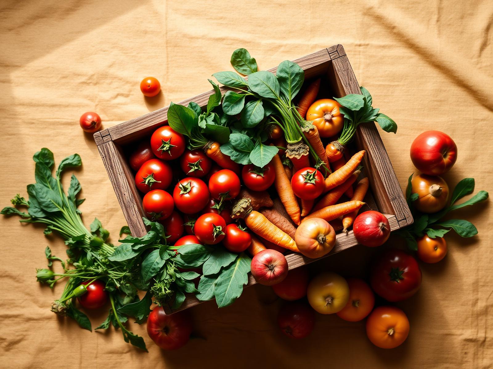 Crate of fresh produce